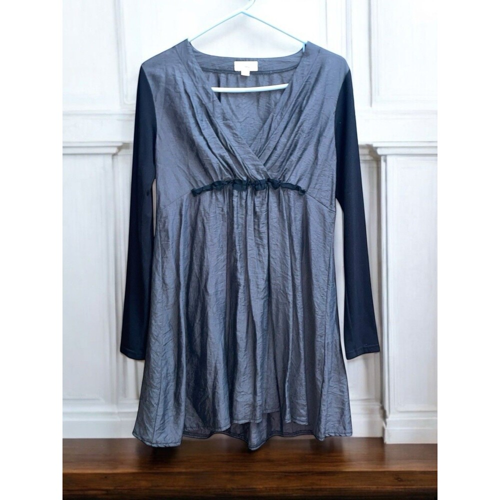 neesh by DAR XS Lagenlook Gray Mini Dress/Tunic Top Art to Wear